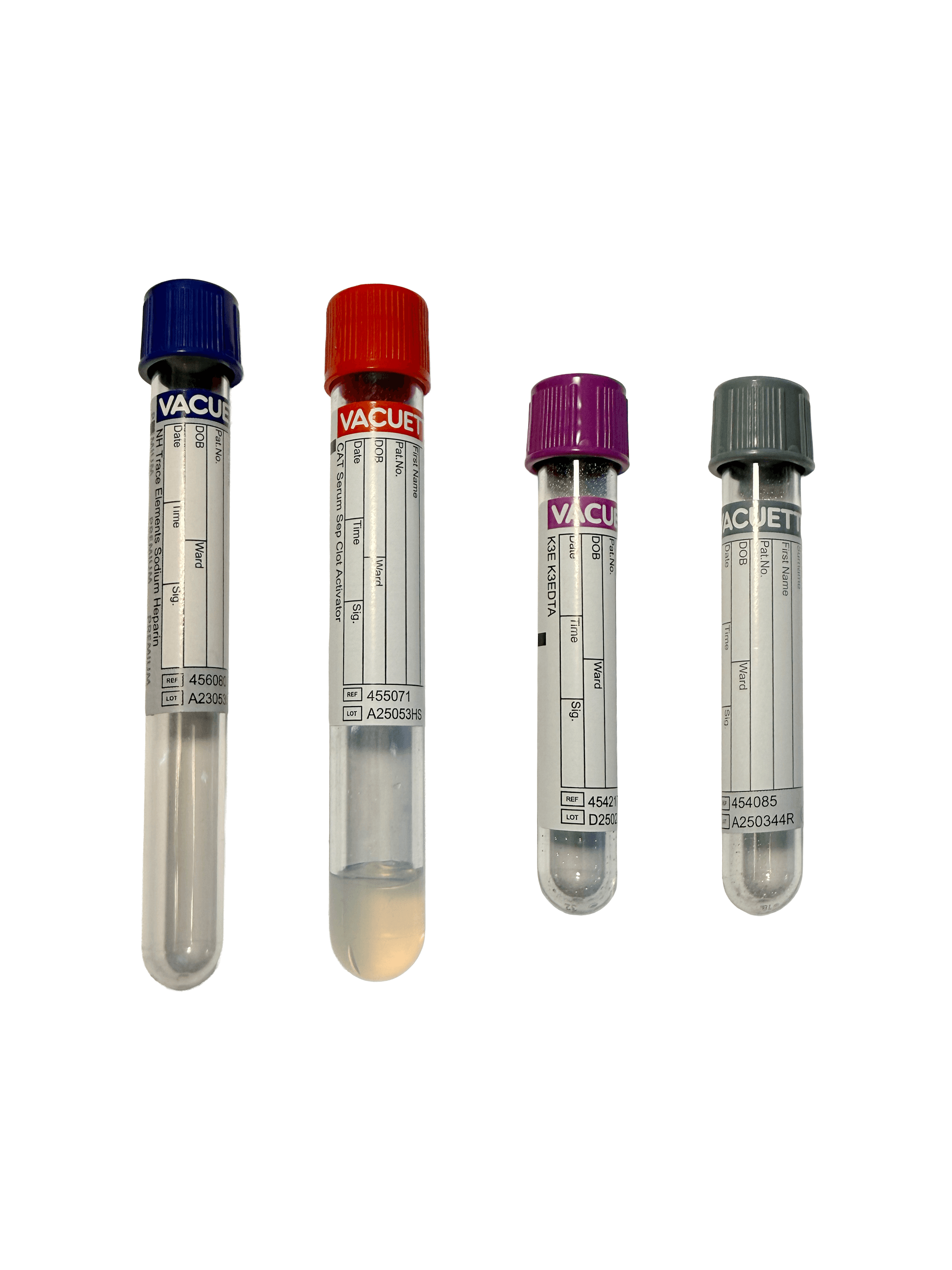 Persoon die een bloedtestpakket selecteert op computer