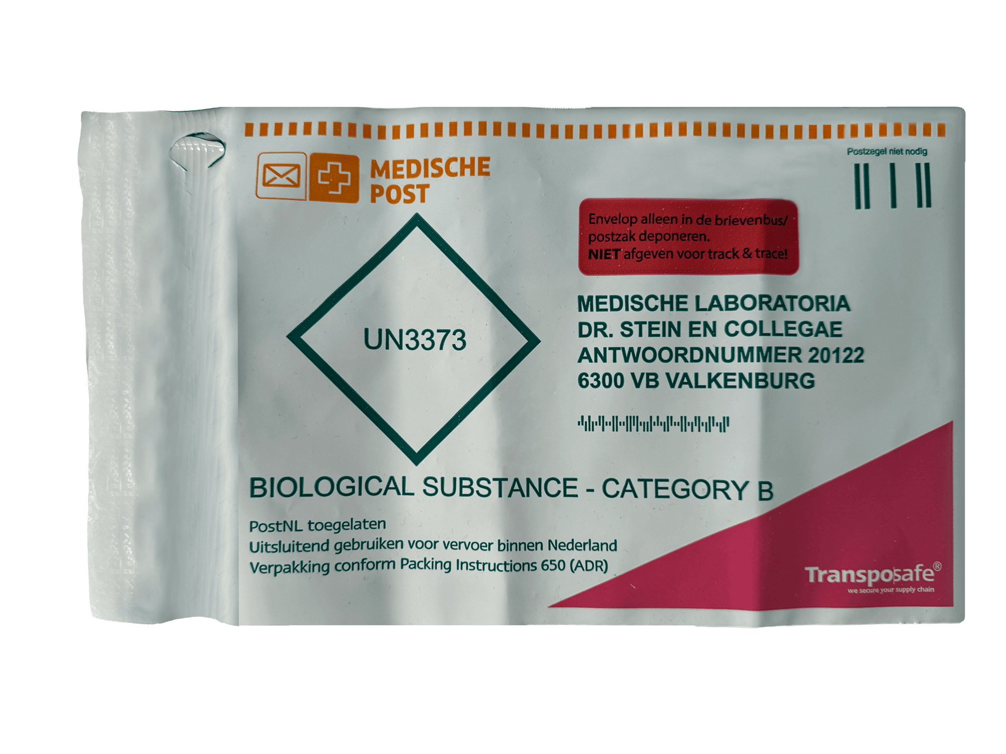 Seal bag in return envelope